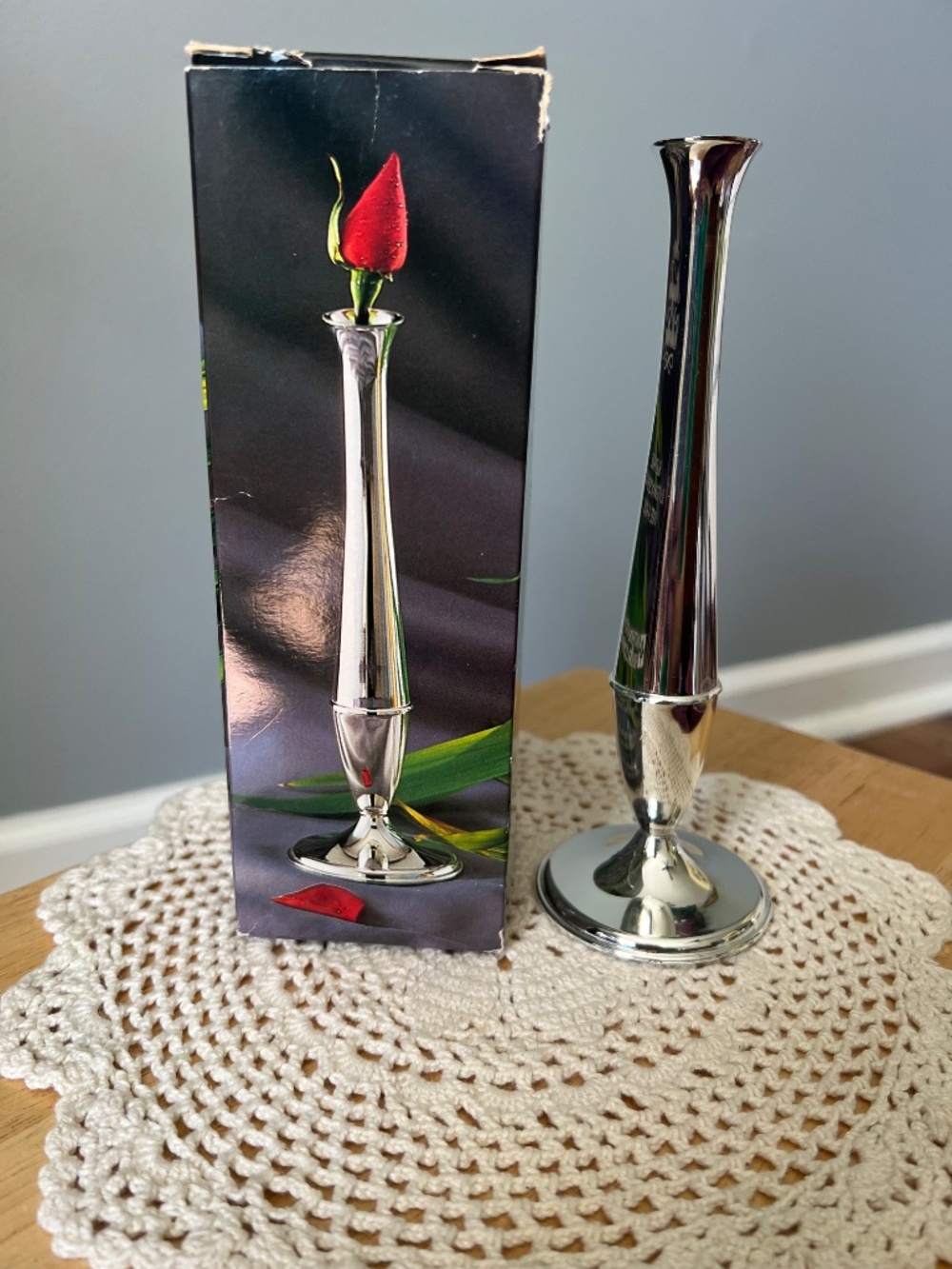 Vintage Silver Plated Petite Bud Vase Made in England The Mayfair Collection